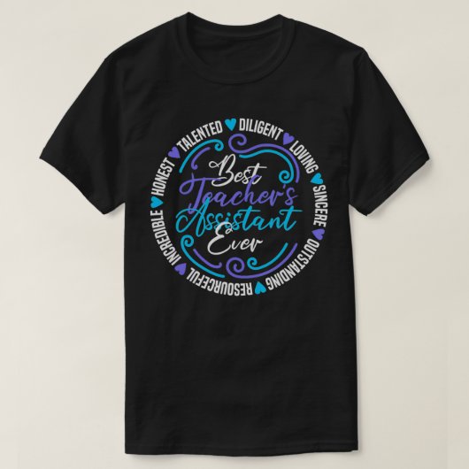 Beste docent-assistent ooit t-shirt (Design voorkant)