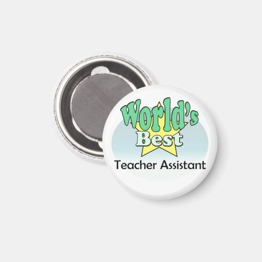 Beste docent-assistent ter wereld magneet (Voorkant / Achterkant)