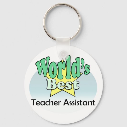 Beste docent-assistent ter wereld sleutelhanger (Voorkant)