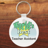 Beste docent-assistent ter wereld sleutelhanger (Voorkant)