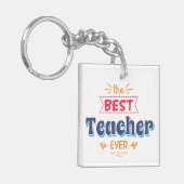 Beste docent ooit cadeau acryl Sleutelhanger (Voorkant Links)