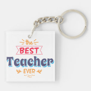 Beste docent ooit cadeau acryl Sleutelhanger