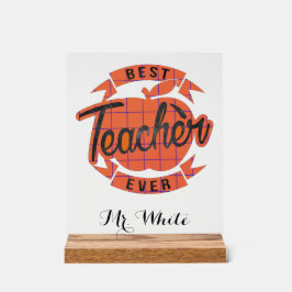 Beste docent ooit cadeau gepersonaliseerd acryl bord