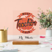 Beste docent ooit cadeau gepersonaliseerd acryl bord (Huwelijk)