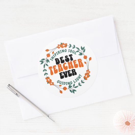 Beste docent ooit cadeau Sticker (Envelop)