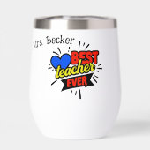 Beste docent ooit comic cartoon gepersonaliseerde  (Achterkant)