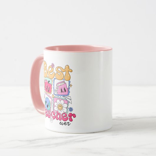Beste docent ooit Custom Name Appreciation Mok (Voorkant links)