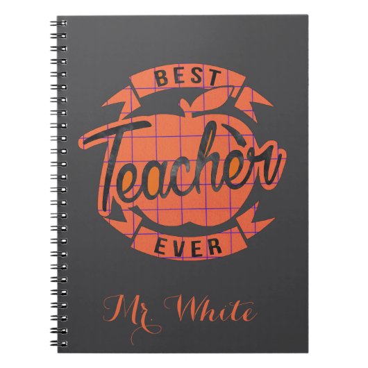 Beste docent ooit Gepersonaliseerd Foto Notitieboe Notitieboek (Voorkant)