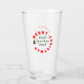 Beste docent ooit Kerstcadeau Bedankt Glas (Achterkant)