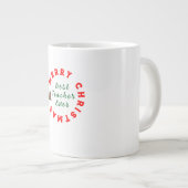 Beste docent ooit Kerstcadeau Bedankt Grote Koffiekop (Voorkant rechts)