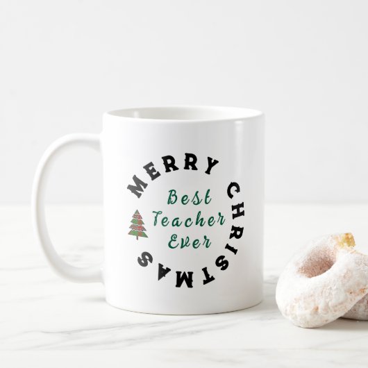 Beste docent ooit Kerstcadeau Bedankt Koffiemok (Met donut)