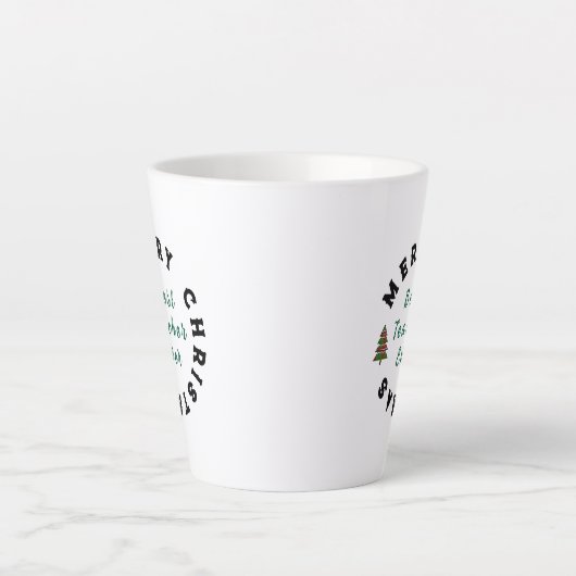 Beste docent ooit Kerstcadeau Bedankt Latte Mok (Voorkant)