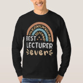 Beste docent ooit Leopard Regenboog Moeder T-shirt (Voorkant)