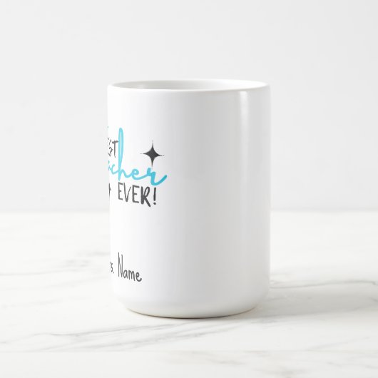 Beste docent ooit Mok – gepersonaliseerde naam cad (Center)