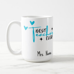 Beste docent ooit Mok – gepersonaliseerde naam cad