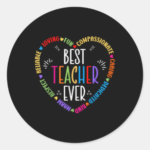 Beste docent ooit Motivatie waardering Ronde Sticker