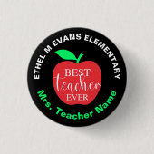 Beste docent ooit pin Buttonnen Ronde Button 3,2 Cm (Voorkant)