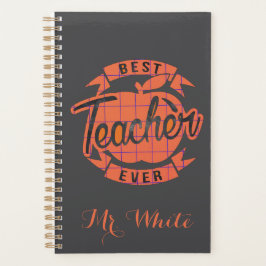 Beste docent ooit retro gepersonaliseerd cadeau planner