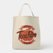 Beste docent ooit retro vintage tote bag (Achterkant)
