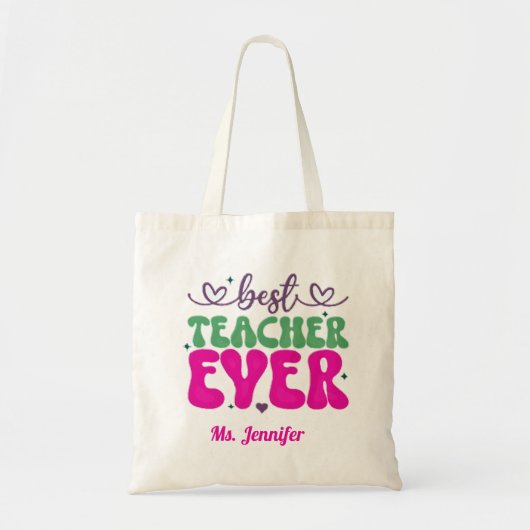 Beste docent ooit Schattige PTA-cadeau Tote Bag (Voorkant)