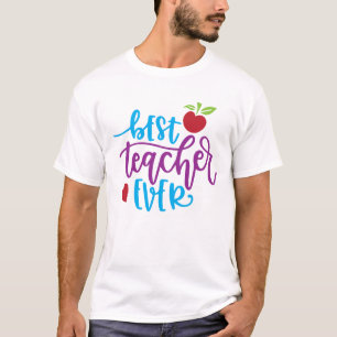 Beste docent ooit – Schattigee typografie met Appl T-shirt