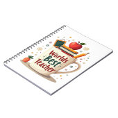 Beste docent ter wereld Schattige kleurrijk Notitieboek (Linkerzijde)