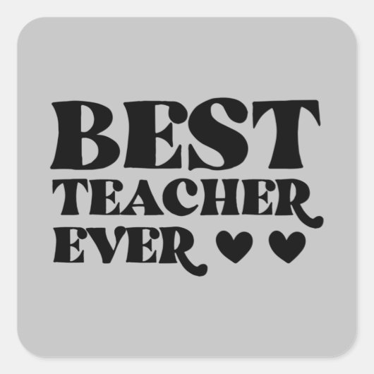 Beste docenten assistent ooit vierkante sticker (Voorkant)