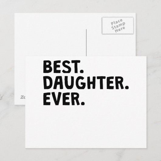Beste dochter ooit briefkaart (Voorkant / Achterkant)