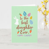 Beste dochter ooit Pasen kaart (Gele Bloem)