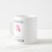 Beste dochter ooit |  roze bloemen koffiemok (Voorkant links)