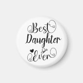 Beste dochter ooit Schattige Typografie Script Magneet (Voorkant)