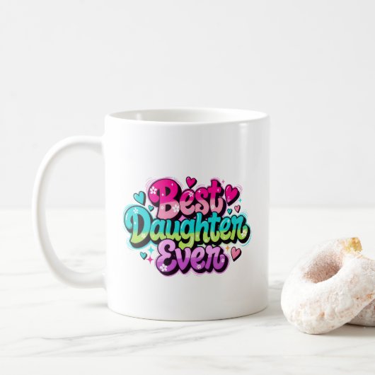 Beste dochter ooit (stijl 1) koffiemok (Met donut)