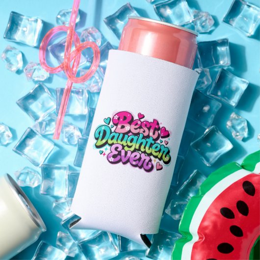 Beste dochter ooit (stijl 1) seltzer blikjeskoeler (Insitu Zomer)