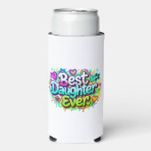 Beste dochter ooit (stijl 2) seltzer blikjeskoeler (Seltzer Voorkant)