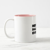 Beste dochter ooit tweekleurige koffiemok (Links)