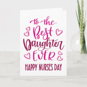 Beste dochter ooit verpleegstersdag typografie in kaart