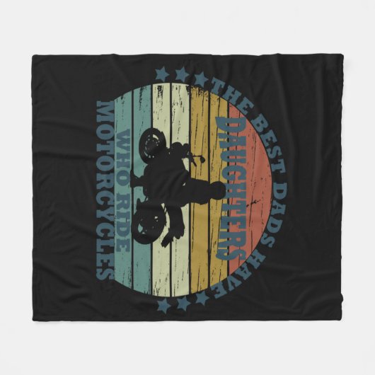 beste dochter op motorfiets fleece deken (Voorkant (Horizontaal))