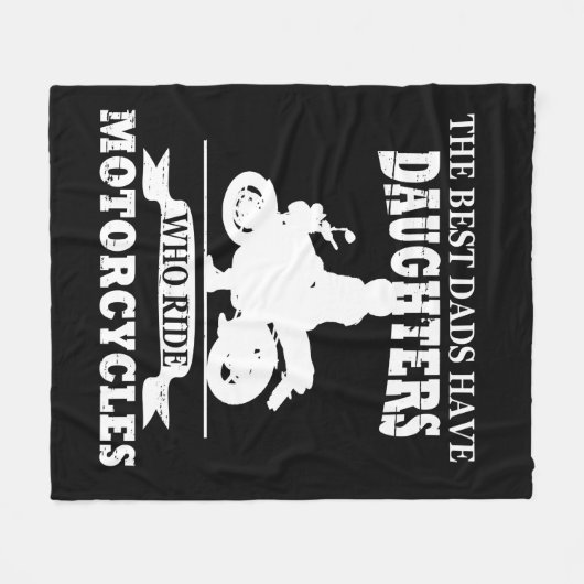 beste dochter op motorfiets fleece deken (Voorkant (Horizontaal))