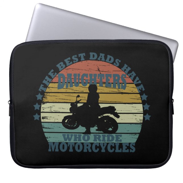 beste dochter op motorfiets laptop sleeve (Voorkant)