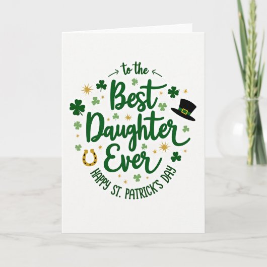 Beste dochter St. Patrick's Dag Kaart (Voorkant)
