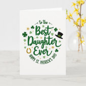 Beste dochter St. Patrick's Dag Kaart (Gele Bloem)