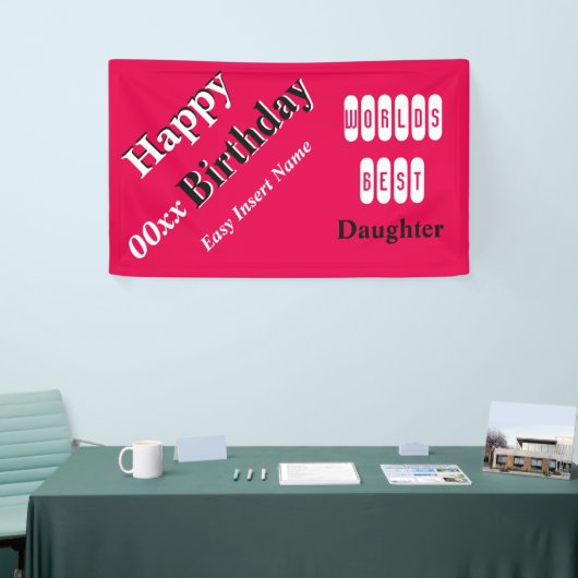 Beste dochter ter wereld spandoek (Beurs)