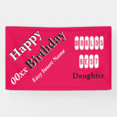 Beste dochter ter wereld spandoek (Horizontaal)