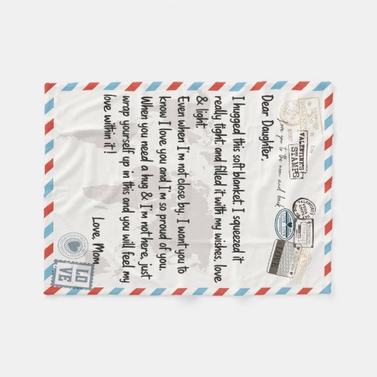 Beste Dochterbanket, cadeau voor dochter Fleece Deken (Voorkant (Horizontaal))