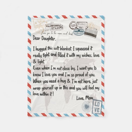 Beste Dochterbanket, cadeau voor dochter Fleece Deken (Voorkant)