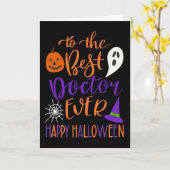 Beste Doctor Ever Halloween in Sinaasappel en Paar Kaart (Gele Bloem)