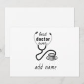 Beste Doctor Ooit Waardering 's Werelds Grootste D Bedankkaart (Voorkant / Achterkant)