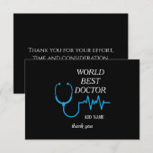 Beste Doctor Ooit Waardering 's Werelds Grootste D Bedankkaart (Voorkant / Achterkant)