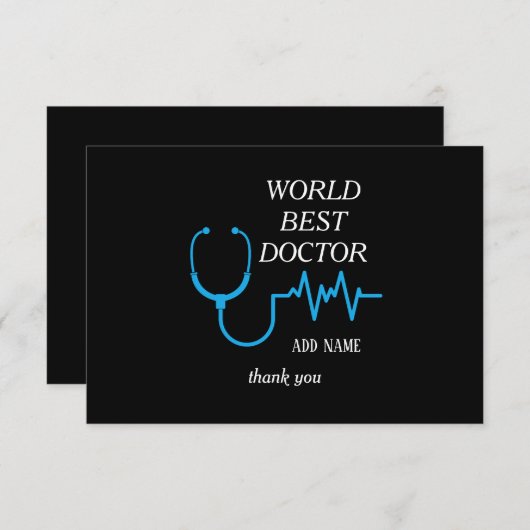 Beste Doctor Ooit Waardering 's Werelds Grootste D Bedankkaart (Voorkant / Achterkant)