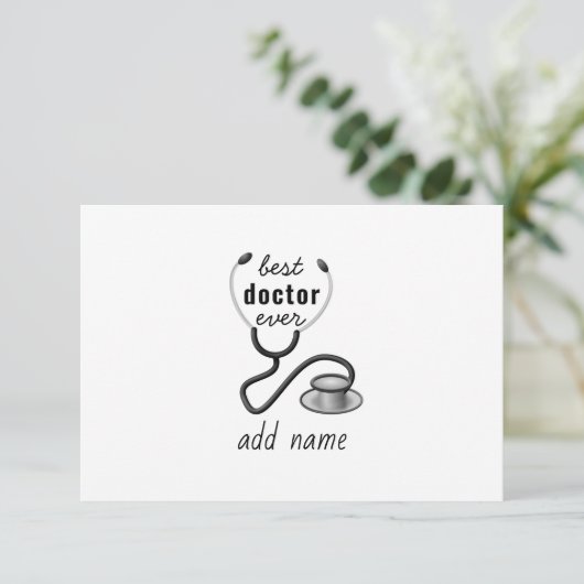 Beste Doctor Ooit Waardering 's Werelds Grootste D Bedankkaart (Staand voorkant)